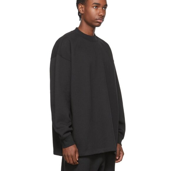 ESSENTIALS Black Relaxed Sweatshirt - Picture 2 of 4